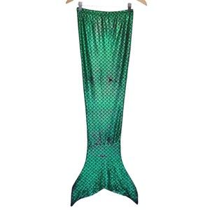 Kids Girls Green Mermaid Tail Size 130 Elasticized Waistband Halloween Costume